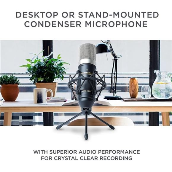 Professional MPM-1000 - Studio Recording XLR Condenser Microphone with Stand - Picture 3 of 5